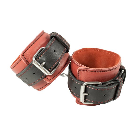 Genuine Leather Adjustable Wrist Cuffs | Premium Bondage Handcuffs for Couples - Picture 4 of 9